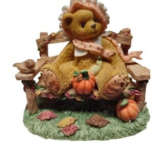 Cherished Teddies - Cathy- Limited‎ Edition #757/987 Figurine Fall Harvest